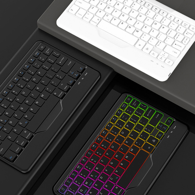 Ασύρματο πληκτρολόγιο RGB με οπίσθιο φωτισμό για Apple iPad Pro Air Επαναφορτιζόμενο πληκτρολόγιο Tablet PC για πληκτρολόγια tablet Samsung/Xiaomi/Huawei