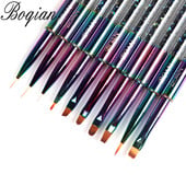 BQAN 1 τεμ. Rainbow Nail Brush Gel Brush Manicure Ακρυλικό UV Gel Επέκταση στυλό για βερνίκι νυχιών Εργαλεία βαφής με πινέλο σχεδίασης