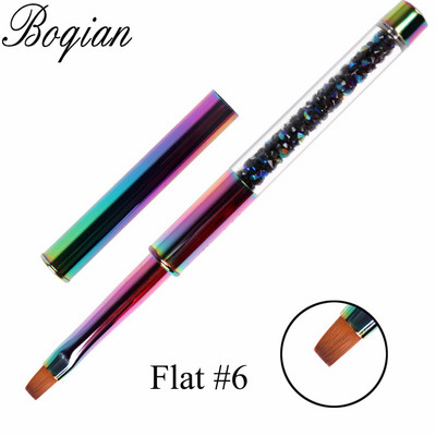 BQAN 1 τεμ. Rainbow Nail Brush Gel Brush Manicure Ακρυλικό UV Gel Επέκταση στυλό για βερνίκι νυχιών Εργαλεία βαφής με πινέλο σχεδίασης