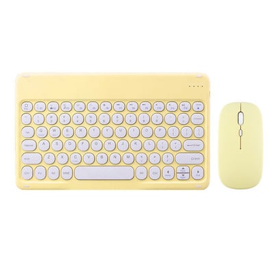 Nabíjateľná klávesnica s myšou zadarmo pre tablet, notebook, touchpad, klávesnica pre iPad Pro/Samsung, bezdrôtová klávesnica, španielčina, ruština