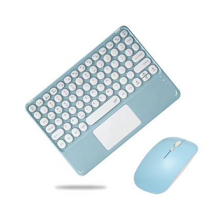 Nabíjateľná klávesnica s myšou zadarmo pre tablet, notebook, touchpad, klávesnica pre iPad Pro/Samsung, bezdrôtová klávesnica, španielčina, ruština