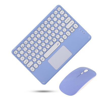 Nabíjateľná klávesnica s myšou zadarmo pre tablet, notebook, touchpad, klávesnica pre iPad Pro/Samsung, bezdrôtová klávesnica, španielčina, ruština