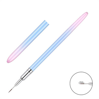Rózsaszín körömbélés ecsetek gél körömdíszítő ecset körömlakk festő ecset Nail Art Design ecset toll készlet rajzoló toll zseléhez