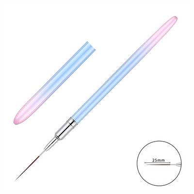 Rózsaszín körömbélés ecsetek gél körömdíszítő ecset körömlakk festő ecset Nail Art Design ecset toll készlet rajzoló toll zseléhez