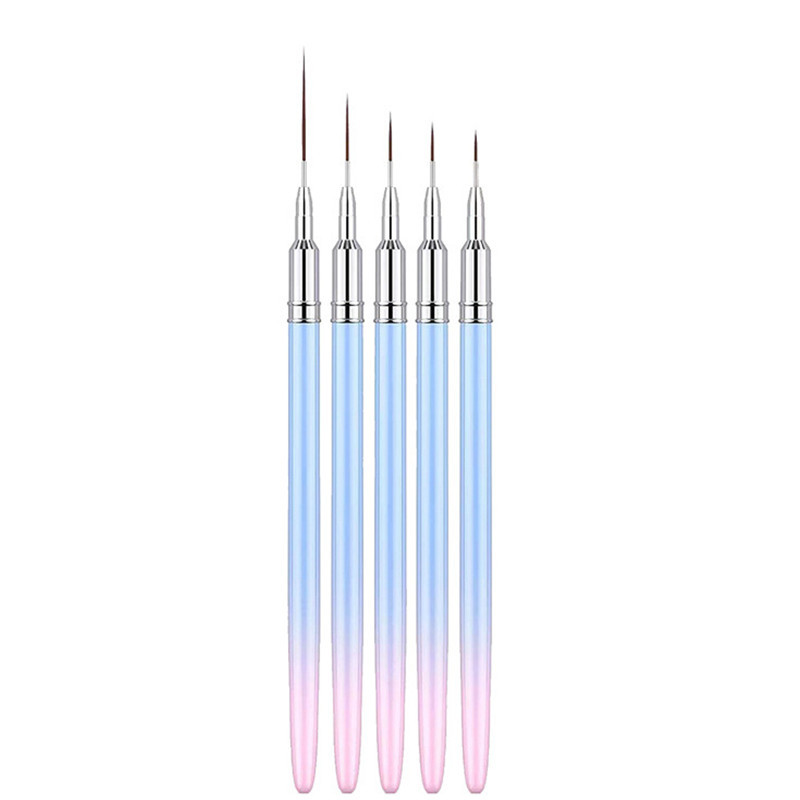 Rózsaszín körömbélés ecsetek gél körömdíszítő ecset körömlakk festő ecset Nail Art Design ecset toll készlet rajzoló toll zseléhez