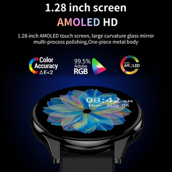 2022 Смарт часовник Кръгъл Дамски Водоустойчив Смарт часовник Мъже Жени Фитнес тракер Монитор за кръвно налягане за Android IOS Смарт часовник