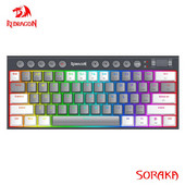 REDRAGON Soraka K647 RGB USB Mini Slim Ultra-Thin Designed Wireless Mechanická herná klávesnica Red Switch 61 klávesov pre PC