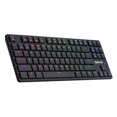 REDRAGON Anubis K539 RGB szupervékony mechanikus játékbillentyűzet USB támogatás Bluetooth vezeték nélküli 2.4G 3 mód 87 billentyű a számításhoz
