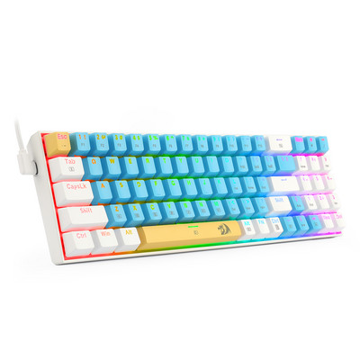 REDRAGON K688 RGB USB Mini Mechanical Gaming Πληκτρολόγιο Μπλε κόκκινο διακόπτη 78 πλήκτρων Ενσύρματο αποσπώμενο καλώδιο, φορητό για ταξίδια