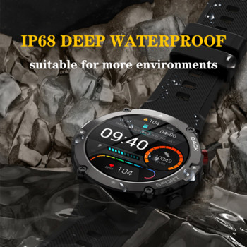Смарт часовник Мъжки Bluetooth разговор Smartwatch 2022 IP68 Водоустойчив здравен монитор 360 HD 15 дни в режим на готовност Часовник за мъже LF26 Max