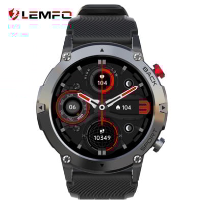 Smart Watch Men Bluetooth Call Smartwatch 2022 IP68 Waterproof Health Monitor 360 HD 15 Days Standby Watch For Men LF26 Max
