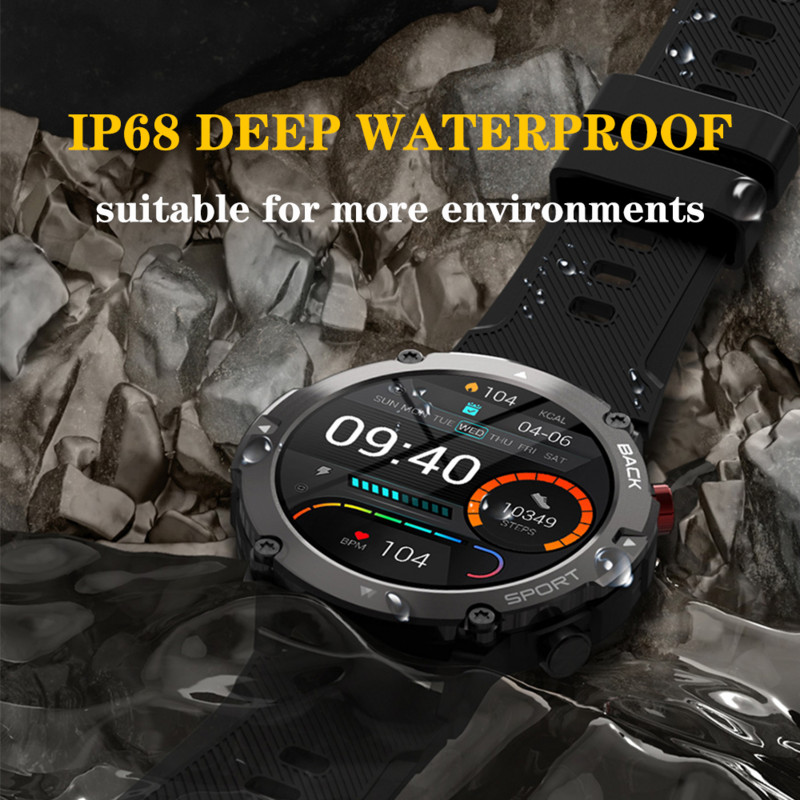 Smart Watch Men Bluetooth Call Smartwatch 2022 IP68 Waterproof Health Monitor 360 HD 15 Days Standby Watch For Men LF26 Max