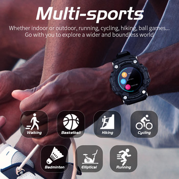 LOKMAT ATTACK Пълен сензорен екран Фитнес тракер Смарт часовник Мъжки монитор за сърдечен ритъм Кръвно налягане Смарт часовник за Android iOS