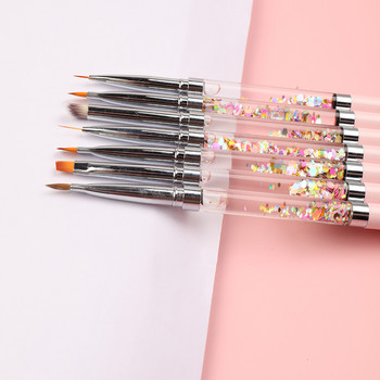 BQAN 2021 New Acrylic Nails Round Gel Brush Pink Handle With Liquid UV Gel Brush Extension Liner Πινέλο ζωγραφικής για επαγγελματίες
