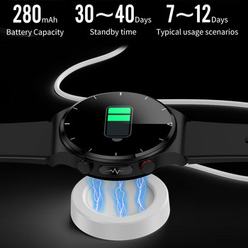 2022 Нов смарт часовник Мъжки 360*360 HD пълен сензорен екран Фитнес тракер Смарт часовник Мъжки ЕКГ+PPG Монитор на сърдечния ритъм Кръвно налягане