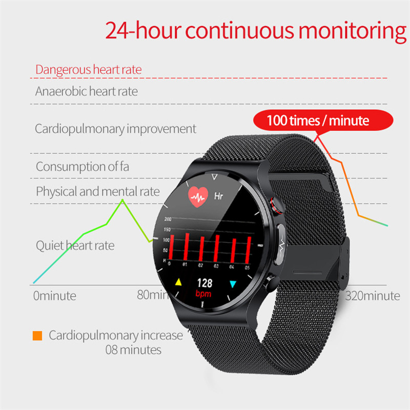 2022 Νέο Έξυπνο ανδρικό ρολόι 360*360 HD Full Touch Screen Fitness Tracker Έξυπνο ρολόι ανδρικό ECG+PPG Συσκευή παρακολούθησης καρδιακών παλμών αρτηριακής πίεσης
