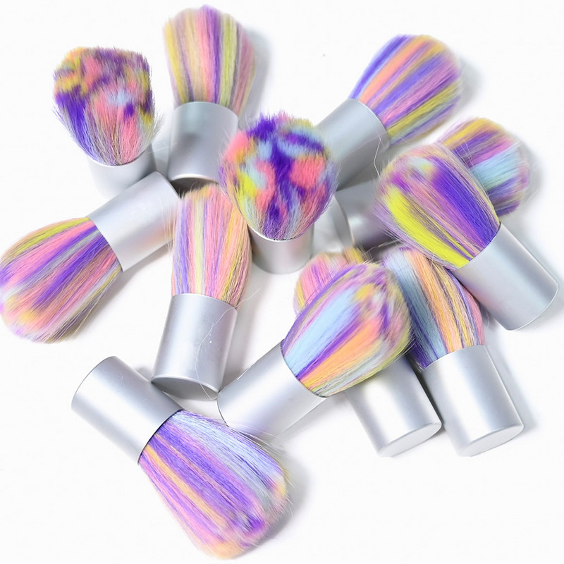 1 db puha körömtisztító gomba kefe, puha poreltávolító por mini smink ecset akril UV gél köröm manikűr körömdíszítő eszközök #RT