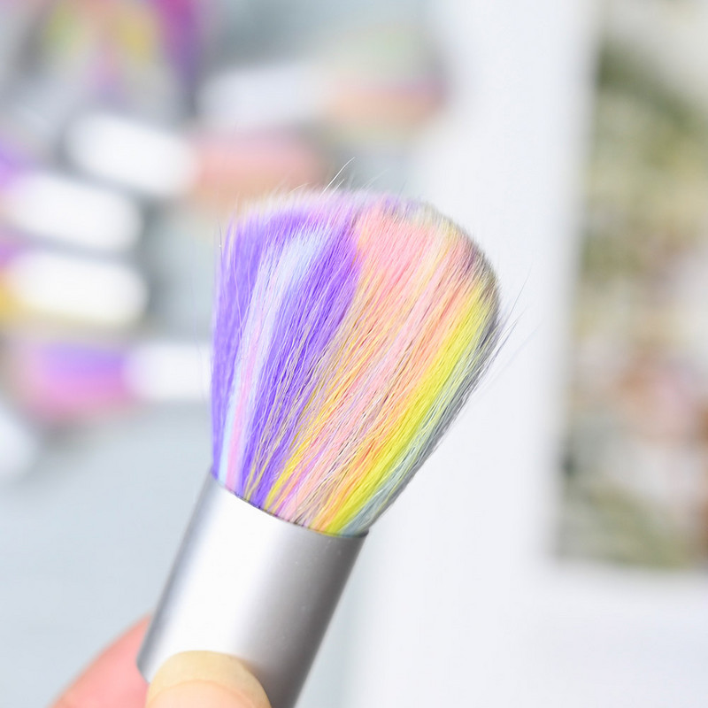 1 db puha körömtisztító gomba kefe, puha poreltávolító por mini smink ecset akril UV gél köröm manikűr körömdíszítő eszközök #RT