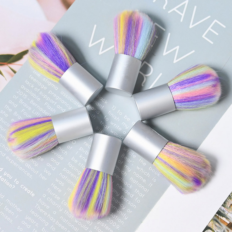 1 db puha körömtisztító gomba kefe, puha poreltávolító por mini smink ecset akril UV gél köröm manikűr körömdíszítő eszközök #RT