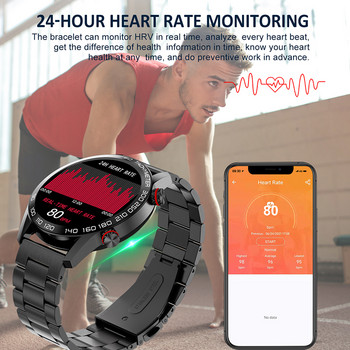 Най-новият AMOLED смарт часовник за мъже 2023 г. Нов Bluetooth разговор Спортна гривна за телесна температура Водоустойчив мъжки смарт часовник за IOS Android