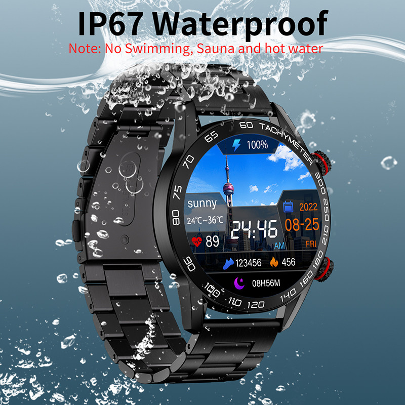 Τελευταίο AMOLED Smart Watch Men 2023 Νέο Bluetooth Call Αθλητικό βραχιόλι θερμοκρασίας σώματος Αδιάβροχο ανδρικό SmartWatch για IOS Android