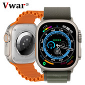 VWAR Ultra Max Smartwatch Series 8 Titanium Alloy 1:1 49mm Οθόνη Μέγεθος 2,2" Διαδρομή GPS Αθλητικό Έξυπνο Ρολόι IP68 Αδιάβροχο