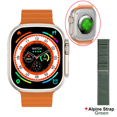 VWAR Ultra Max Smartwatch Series 8 Titanium Alloy 1:1 49mm Οθόνη Μέγεθος 2,2" Διαδρομή GPS Αθλητικό Έξυπνο Ρολόι IP68 Αδιάβροχο
