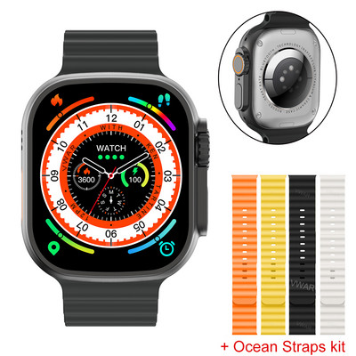 VWAR Ultra Max Smartwatch Series 8 Titanium Alloy 1:1 49mm Οθόνη Μέγεθος 2,2" Διαδρομή GPS Αθλητικό Έξυπνο Ρολόι IP68 Αδιάβροχο