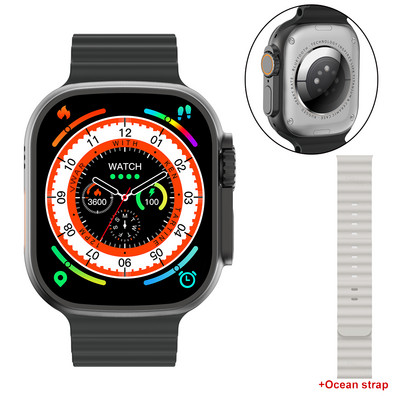 VWAR Ultra Max Smartwatch Series 8 Titanium Alloy 1:1 49mm Οθόνη Μέγεθος 2,2" Διαδρομή GPS Αθλητικό Έξυπνο Ρολόι IP68 Αδιάβροχο