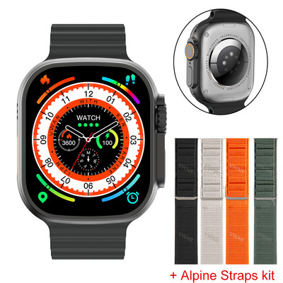 VWAR Ultra Max Smartwatch Series 8 Titanium Alloy 1:1 49mm Οθόνη Μέγεθος 2,2" Διαδρομή GPS Αθλητικό Έξυπνο Ρολόι IP68 Αδιάβροχο