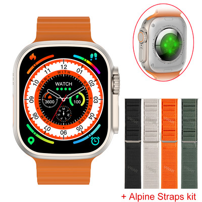 VWAR Ultra Max Smartwatch Series 8 Titanium Alloy 1:1 49mm Οθόνη Μέγεθος 2,2" Διαδρομή GPS Αθλητικό Έξυπνο Ρολόι IP68 Αδιάβροχο