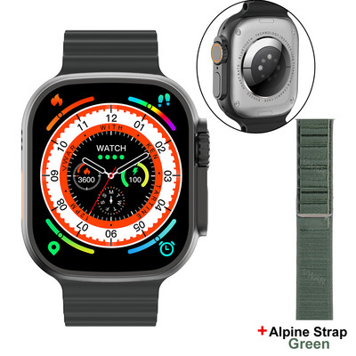 VWAR Ultra Max Smartwatch Series 8 Titanium Alloy 1:1 49mm Οθόνη Μέγεθος 2,2" Διαδρομή GPS Αθλητικό Έξυπνο Ρολόι IP68 Αδιάβροχο