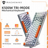 Machenike K500/W mehanička tipkovnica s mogućnošću vruće izmjene 94 tipke Žičana bežična igraća tipkovnica s RGB pozadinskim osvjetljenjem za Mac Windows