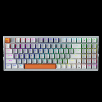 Механична клавиатура Machenike K500/W с възможност за гореща смяна на 94 клавиша Кабелна безжична клавиатура за игри с RGB подсветка за Mac Windows