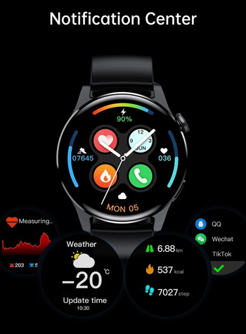 2022 Нов смарт часовник за мъже Водоустойчив спортен фитнес тракер Мултифункционален Bluetooth Call Smartwatch Man за Android IOS за HUAWEI