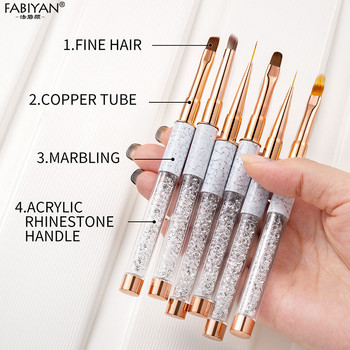 Marbling Nail Art French Lines Stripes Liner Paining Σχέδιο Flower UV Gel Extension Pen