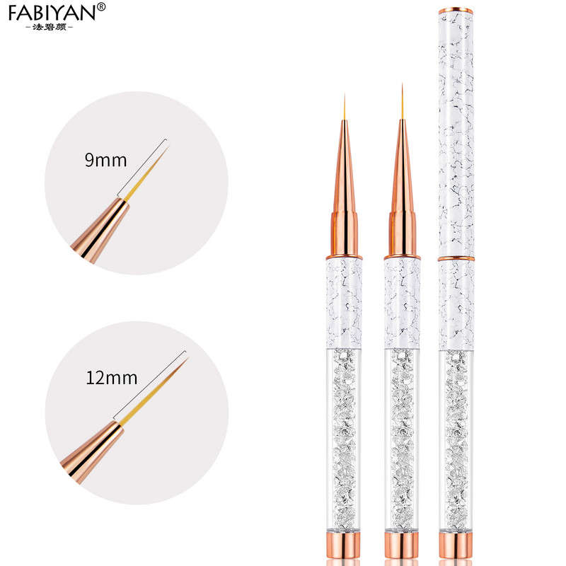Marbling Nail Art French Lines Stripes Liner Festés Rajz Virág UV Gél Hosszabbító Toll