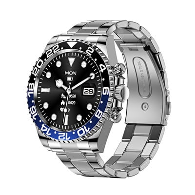 AW12 Ceas inteligent bărbați Bluetooth Apel mesaj Afișare Cadran personalizat Frecvența cardiacă Tensiune arterială Sport LED Noctilucent Smartwatch AW13