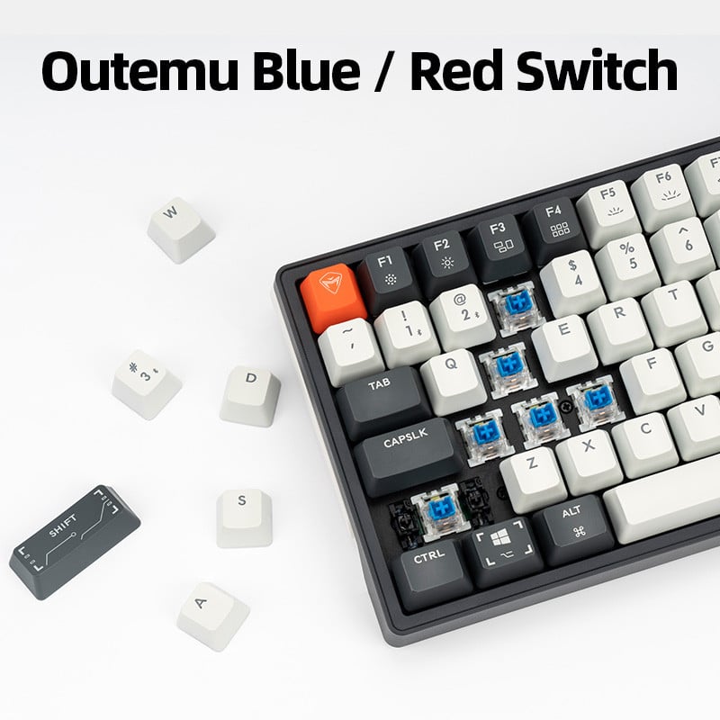 Machenike K600 vezeték nélküli mechanikus billentyűzet 100 billentyűs Bluetooth játék billentyűzet Vezetékes háttérvilágítású billentyűzet Mac Windows rendszerhez
