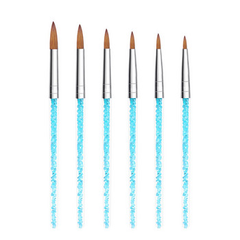 3/7Pcs Navolution Professional Manicure UV Gel Brush Pen Διαφανές ακρυλικό Nail Art Painting Πινέλο σχεδίασης Εργαλεία φωτοθεραπείας