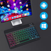 Vezeték nélküli billentyűzet Ipad Bluetooth billentyűzethez Vezeték nélküli háttérvilágítású mini újratölthető billentyűzet orosz nyelven tablet Ipad Pro telefonhoz