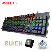 Gaming billentyűzet Mechanikus billentyűzet Játékos háttérvilágítással USB RGB 87/104 billentyűzettel Vezetékes Ergonomikus orosz billentyűzet PC számítógéphez