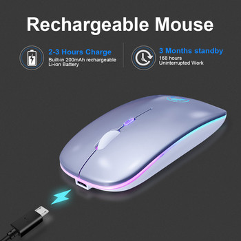 Мини LED Bluetooth клавиатура и мишка RGB безжична клавиатура с подсветка на мишка Russain клавиатура за ipad таблет телефон лаптоп