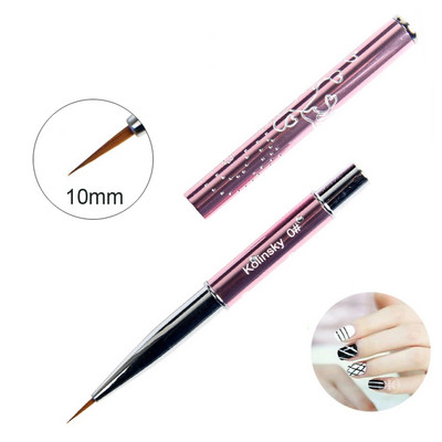 BQAN 4/5/7/10mm Pure Sable Kolinsky Brush Nail Art Liner Brush Festés Ecset Köröm Rajz Ecset Festés Virág Toll Manikűr