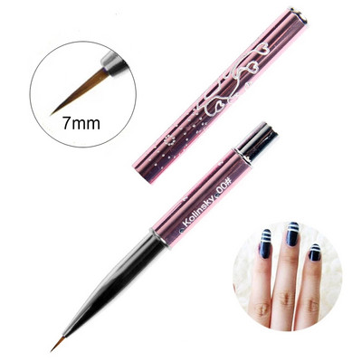 BQAN 4/5/7/10mm Pure Sable Kolinsky Brush Nail Art Liner Brush Festés Ecset Köröm Rajz Ecset Festés Virág Toll Manikűr