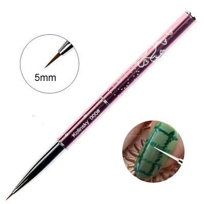 BQAN 4/5/7/10mm Pure Sable Kolinsky Brush Nail Art Liner Brush Festés Ecset Köröm Rajz Ecset Festés Virág Toll Manikűr