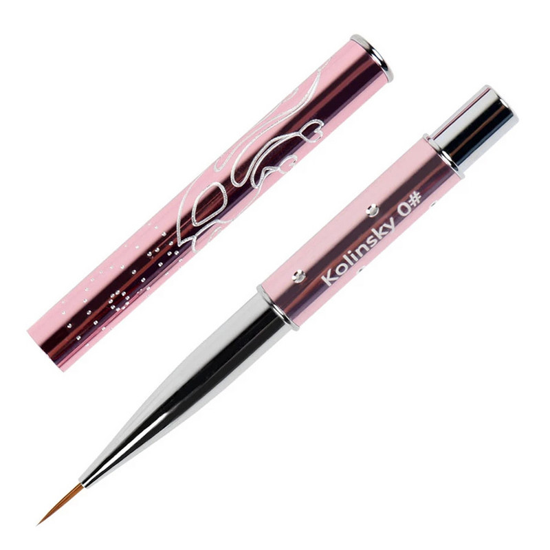 BQAN 4/5/7/10mm Pure Sable Kolinsky Brush Nail Art Liner Brush Festés Ecset Köröm Rajz Ecset Festés Virág Toll Manikűr