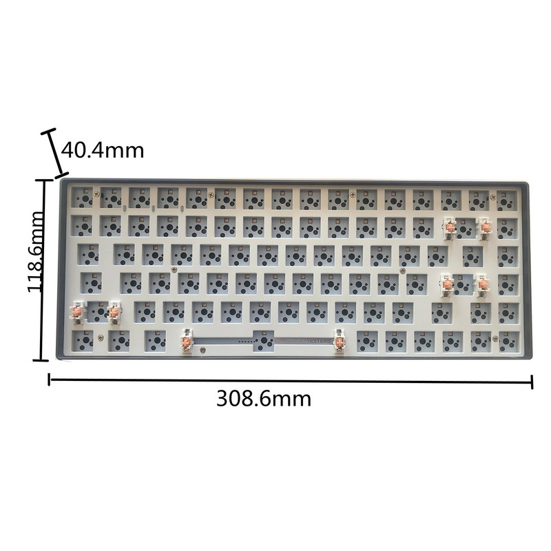 METOO TES84 Hotswap prilagođena mehanička tipkovnica Kit RGB prekidač s pozadinskim osvjetljenjem LEDs utičnica za zamjenu bez prekidanja moćan softver žičan tip-c