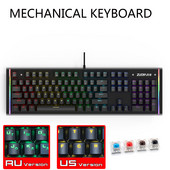 X61 spēļu mehāniskā tastatūra angļu/krievu taustiņš Anti-ghosting RGB/mix USB Vadu gamer CS LOL klēpjdators