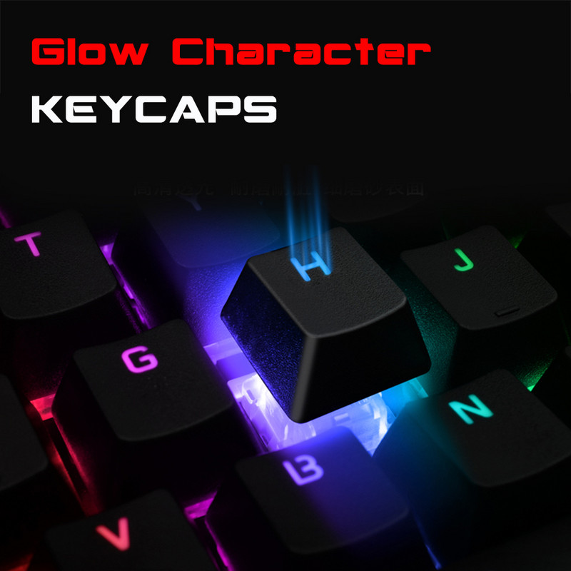 X61 spēļu mehāniskā tastatūra angļu/krievu taustiņš Anti-ghosting RGB/mix USB Vadu gamer CS LOL klēpjdators